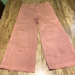 Madewell 9.5" Rise Coral Pink Stretch Jeans 27x23 Size 24 Capri Ankle Pants